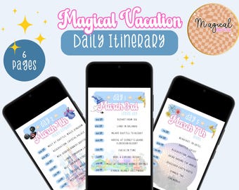 WDW Vacation Travel Digital Itinerary, Family Travel, Travel Agent Agency, Trip Itinerary, WDW Mobile Itinerary, Travel Guide, Canva