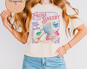 Retro Sleeping Beauty Fauna Bakery Comfort Colors Tee, WDW Trip Gift