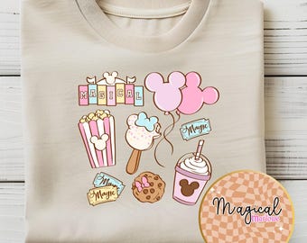 Disney Snacks Tee, Mickey Ice Cream, Family Vacation Shirt