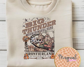 Vintage Big Thunder Mountain Eisenbahn Shirt, Disney Familie Matching