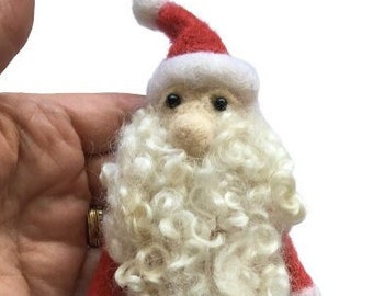 Father Christmas needle felting kit using beautiful British wool