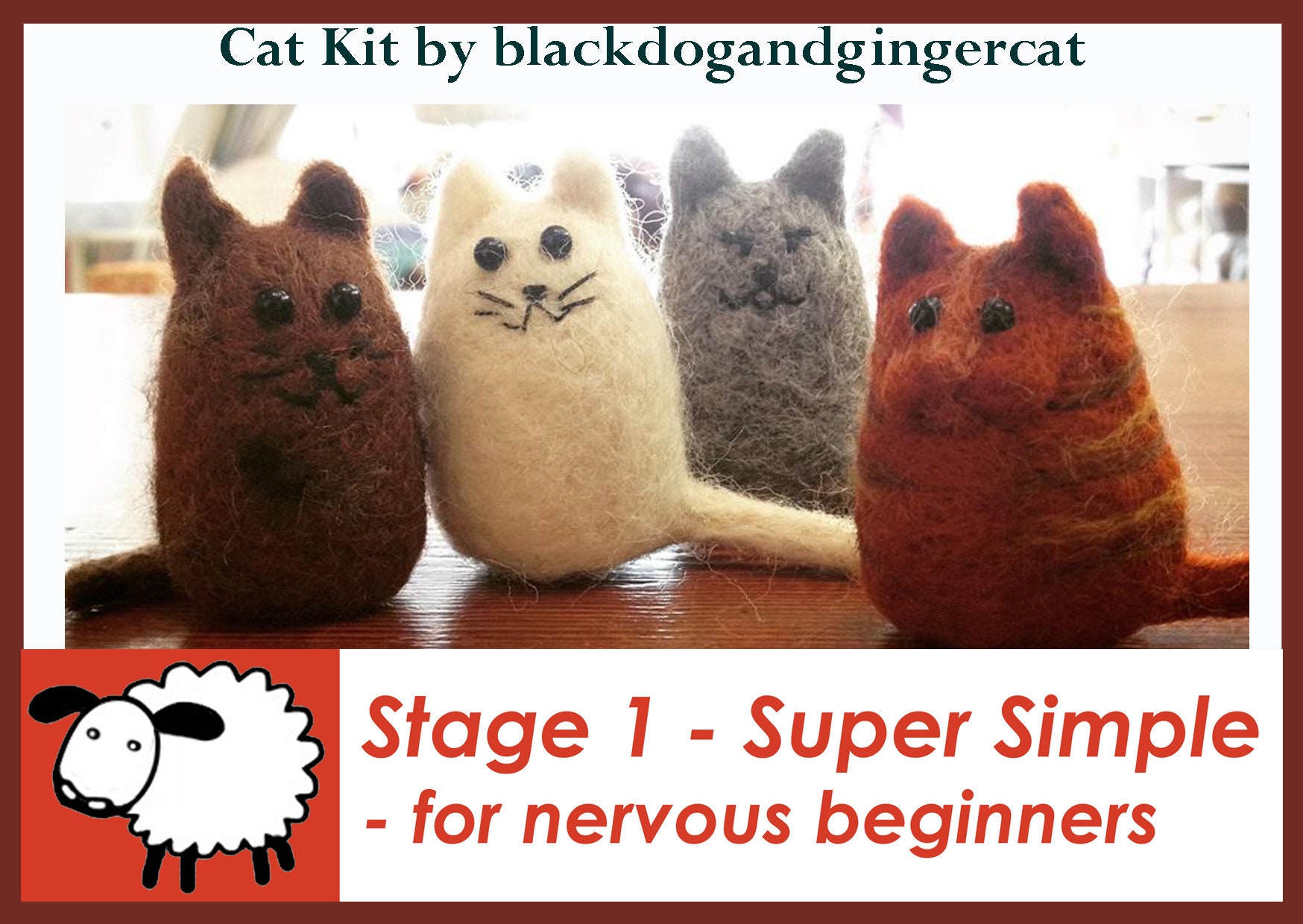 Cat Needle Felt Kit Great for Nervous Beginners 