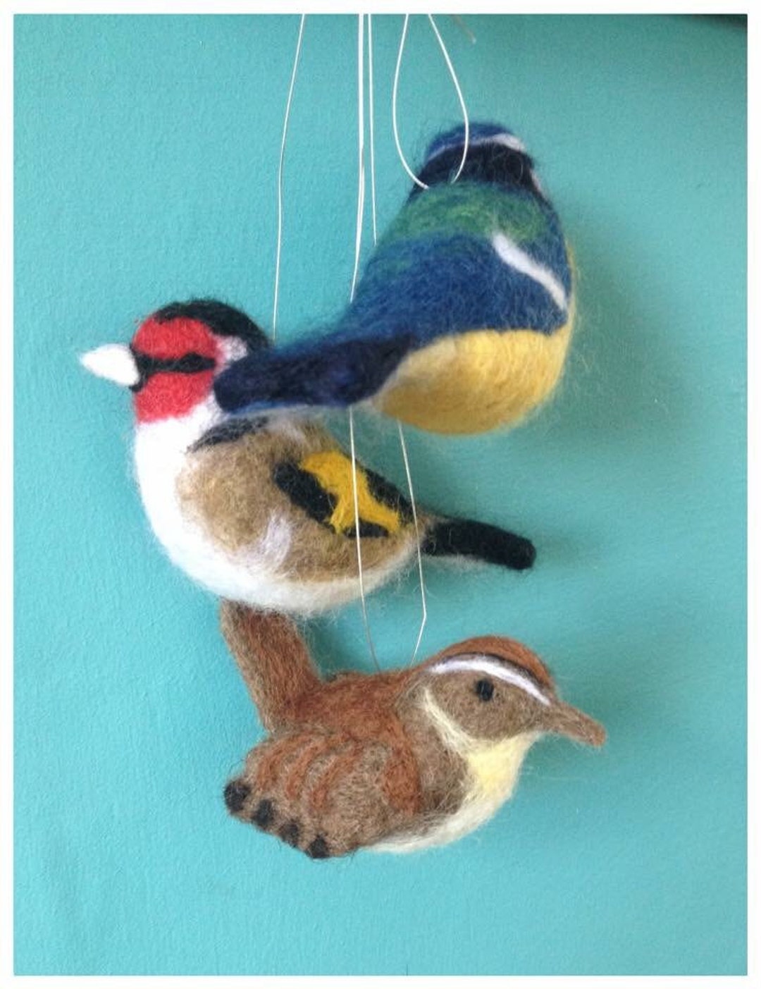 Kit de feutrage à l'aiguille, kit de feutrage oiseau bleu, décoration de Noël feutrée à l'aiguille à faire soi-même - France