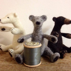 Bear Needle Felting Kit in a choice of colours