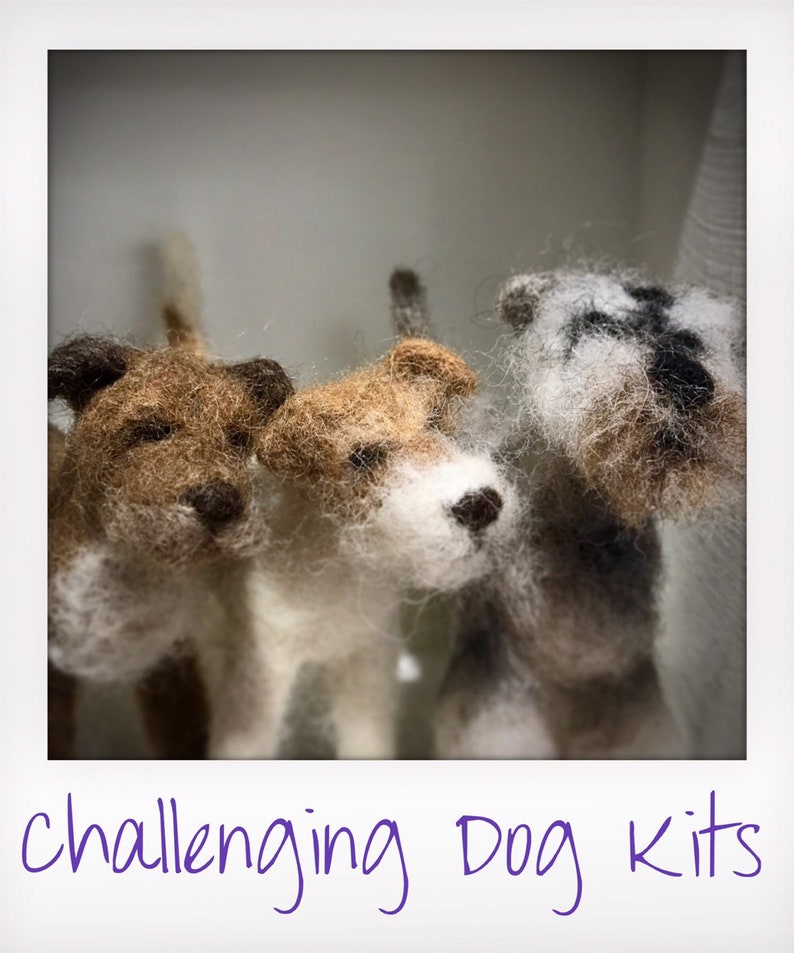 Dog needle felt kit - Challenging Kits for those with needle felting experience