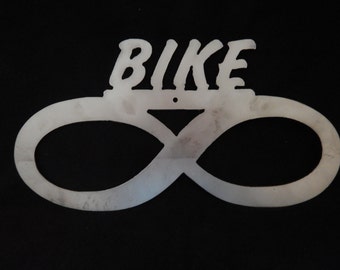 Bike Infinity sign wall art made from plasma cut steel