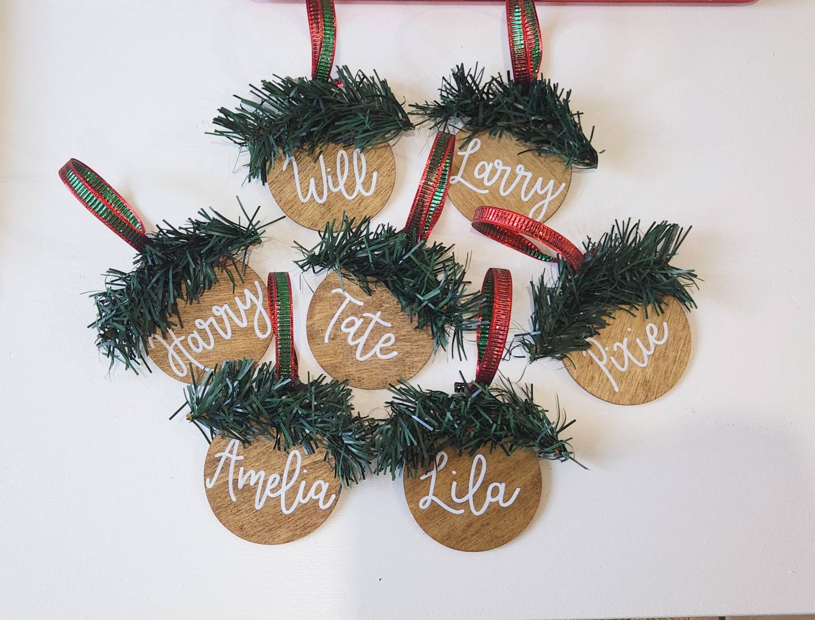 Name Tags Wood Name Tags Stocking Name Tags Wood Stocking Etsy