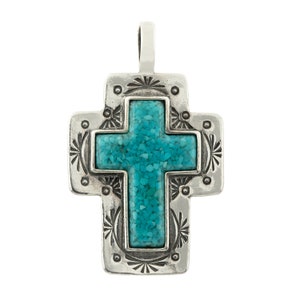 Details about   Carolyn Pollack Sterling Silver Inlayed Turquoise Native American Pendant 