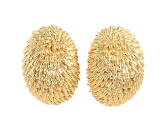 Vintage Van Cleef & Arpels 18K Hedgehog Dome Earrings | La Boutique Collection 1950s to 1960s