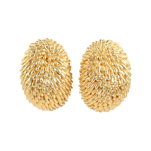 Vintage Van Cleef & Arpels 18K Hedgehog Dome Earrings | La Boutique Collection 1950s to 1960s