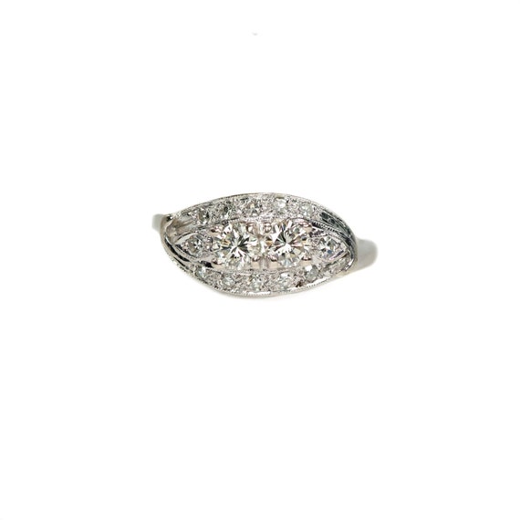 Glamorous Vintage Diamond Cocktail Ring - image 1