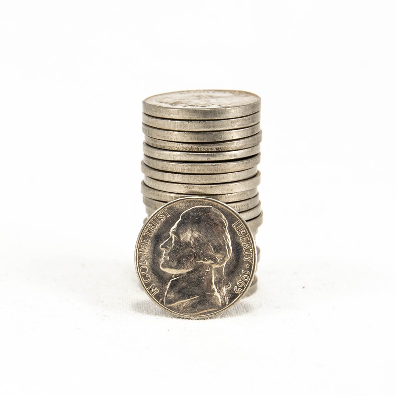 1965 Five Cents Nickel FROM ROLL