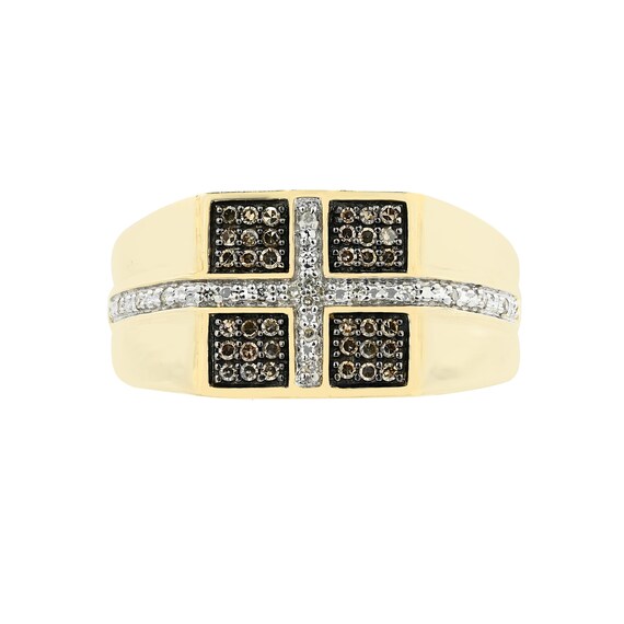 Men's Vintage 1/2 ct tw Chocolate & White Diamond… - image 1