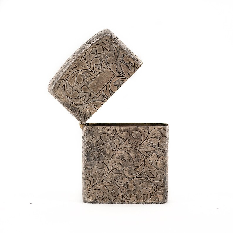 Antique 950 Sterling Silver Cigarette & Matching Lighter Set Etsy