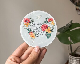 Watercolor floral Inspirational art Pen and Watercolor Botanical art Home d\u00e9cor Watercolor magnets Refrigerator magnets Kitchen d\u00e9cor