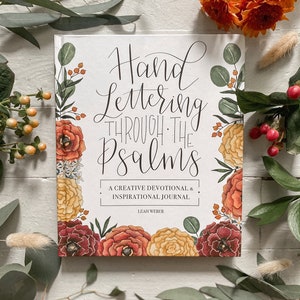 Hand Lettering Devotional for Women, learn hand lettering and read through the Psalms, Psalms devotional