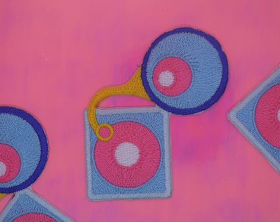 Vinyl Record Player Iron on Patch