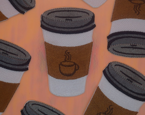 Coffee Cup Iron on Patch