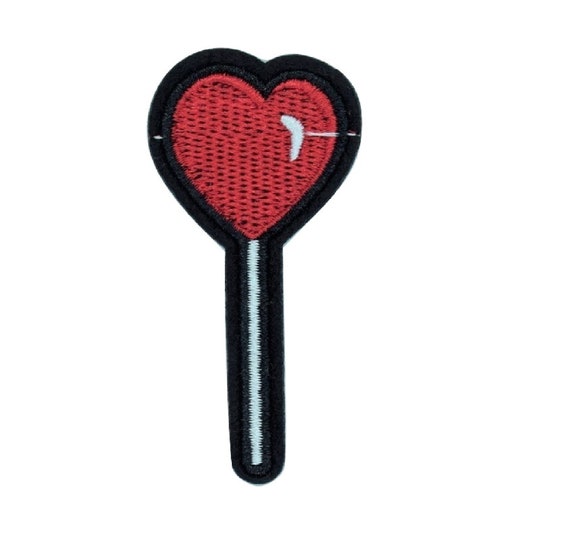 Heart Lollipop Iron on Patch