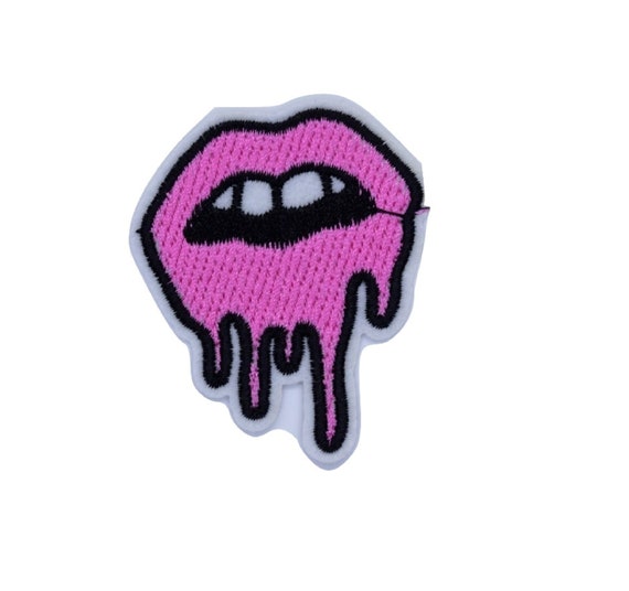 Pink Drip Lips on Patch