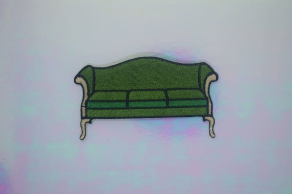 Emerald Green Vintage Couch Iron on Patch
