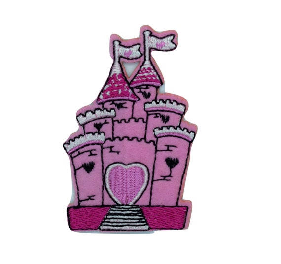 Pink Princess Castle Iron on Patch