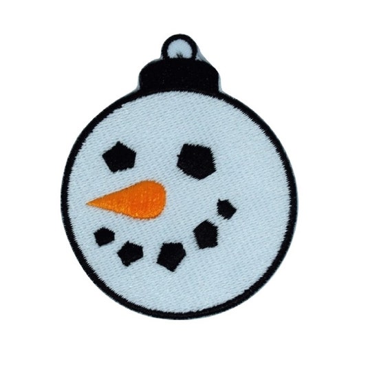 Snowman Bauble Iron on Patch