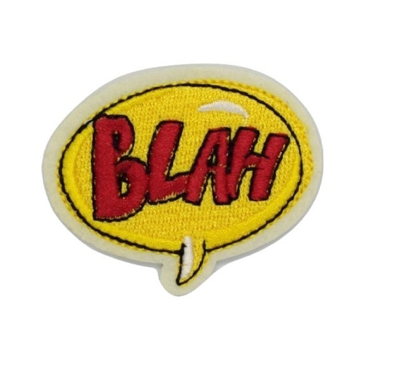 Blah Speech Bubble Iron on Patch