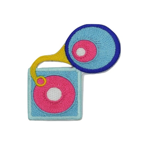 Vinyl Record Player Iron on Patch