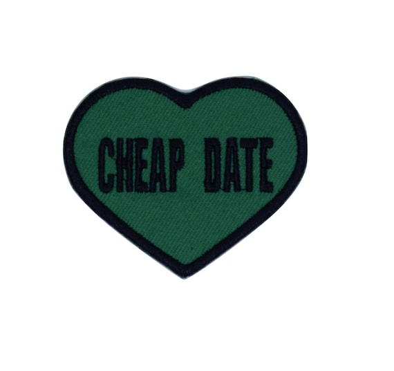 Cheap Date Heart Slogan Iron on Patch