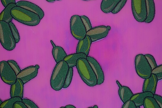 Green Balloon Animal Iron on Patch
