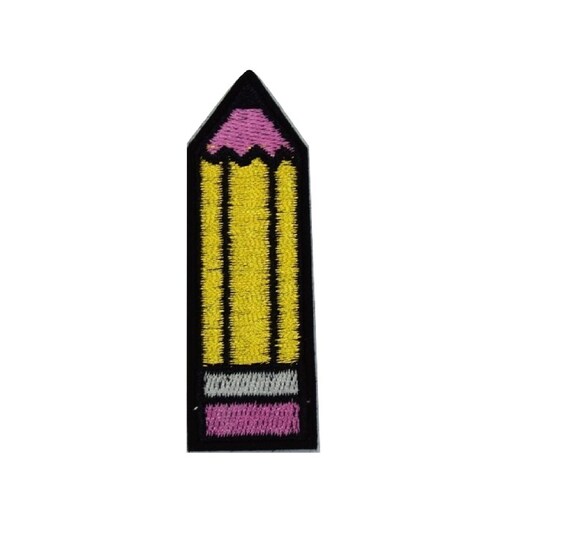 Metallic Pencil Iron on Patch
