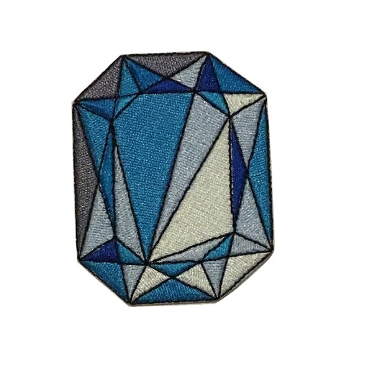 Blue Diamond Iron on Patch