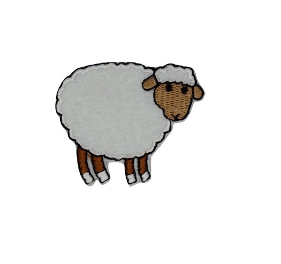 White Sheep Iron on Patch