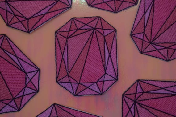 Pink Jewel Iron on Patch