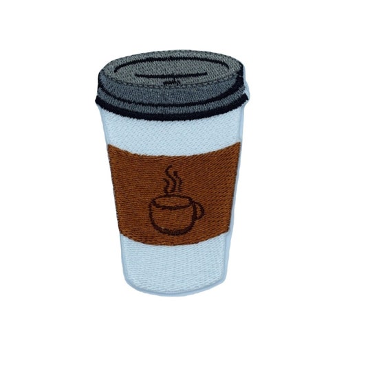 Coffee Cup Iron on Patch