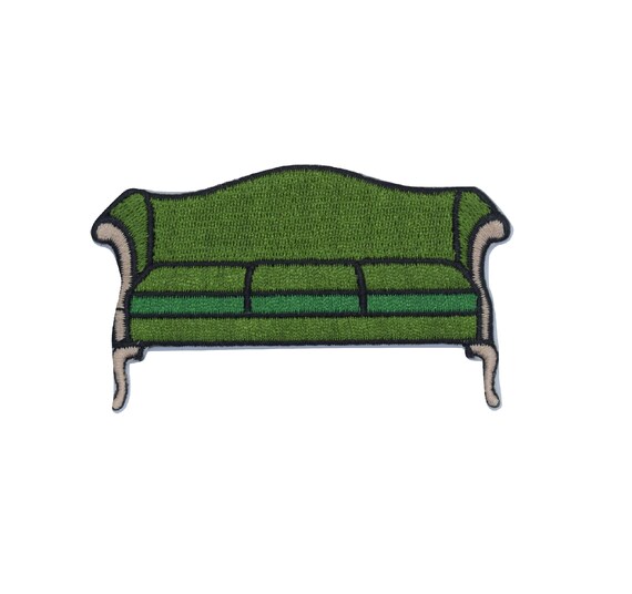 Emerald Green Vintage Couch Iron on Patch
