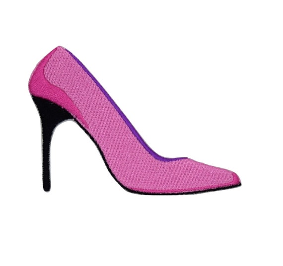 Pink Stiletto Iron on Patch
