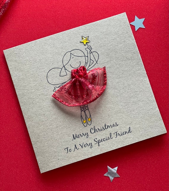 christmas card dress Handmade - Fairy With Red Organza Formal Size:8T Web Collection: Eid safuny Women's Mini A holographic foil