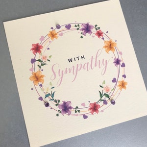 Sympathy Card - Handmade embossed card - Blank Message - Bereavement Card