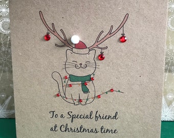 Friend Xmas Card Etsy