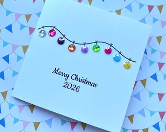 Christmas bauble Christmas Cards - luxury Christmas cards - handmade Christmas card