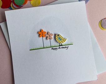 Traditional birthday cards - handmade card - Birthday card for her