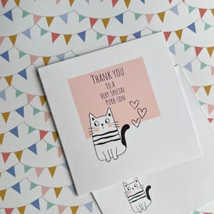 Tarjeta de agradecimiento por cuidarme - Tarjeta de agradecimiento para cuidadores de mascotas