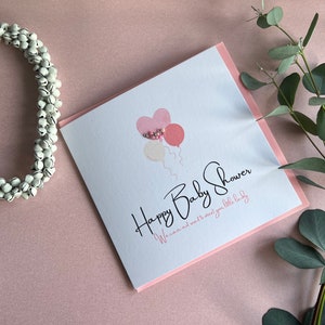 New Baby Girl Card, Little Lady New Baby Card, Cute Pink Heart Baby Girl  Card, Card for New Born, New Parents Congratulations Card NB032 