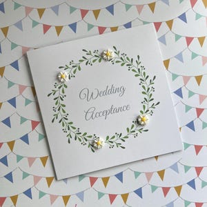 Carte d&#39;acceptation de mariage - Carte RSVP - Carte RSVP de mariage