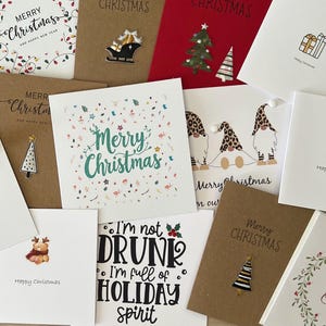Mystery Set of Christmas Cards - Assorted Handmade Luxury Christmas Card Set