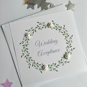 Wedding Acceptance Card - RSVP card - Wedding RSVP card