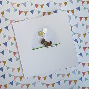 Dog birthday card - handmade birthday card - dog lover card - general birthday card - card from the dog