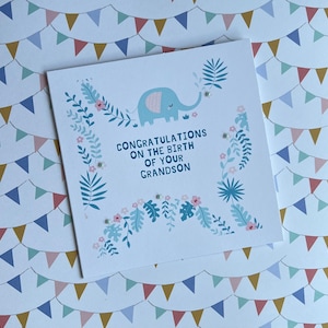 Carte Nouveau bébé petit-fils - félicitations pour votre rôle de grand-parent